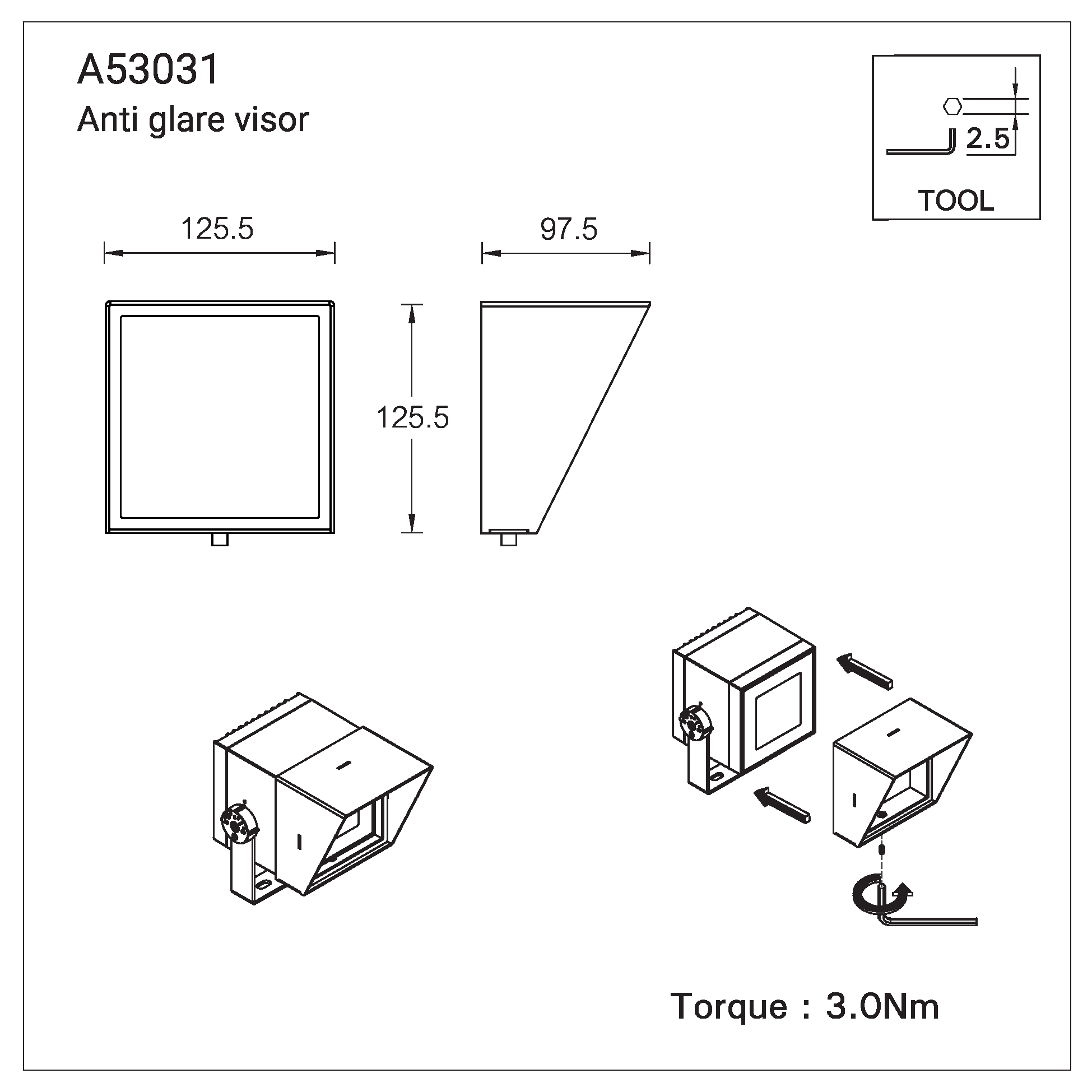 Anti-glare visor