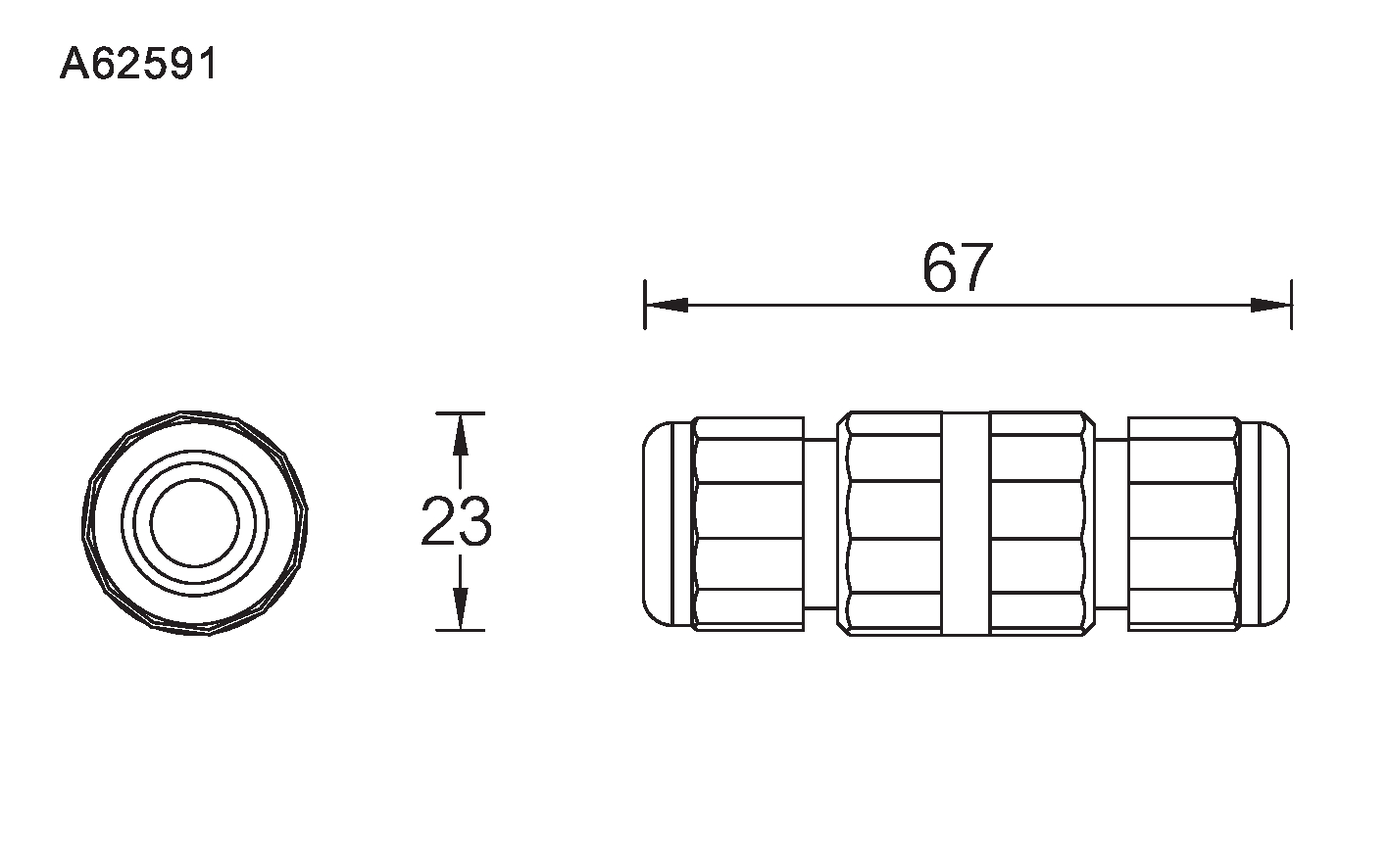 Connector IP68 3 Pin Power